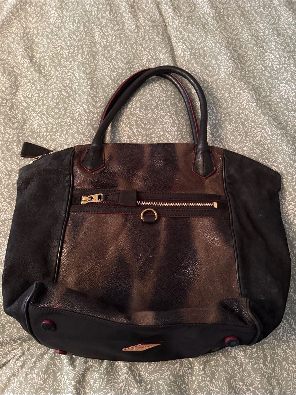 MZ Wallace Large Suede Handbag Mimi Tote